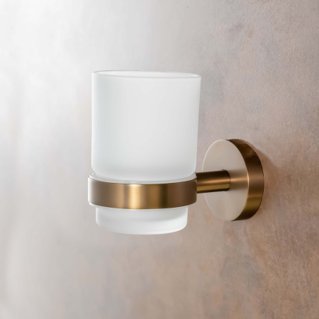 Стакан для зубных щеток Bemeta Amber 155110012 медное золото фото