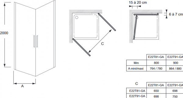 Душевая дверь Jacob Delafon Contra E22T81-GA 80 см фото