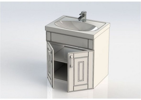 Тумба с раковиной Aquanet Рондо 60 00212618 фото