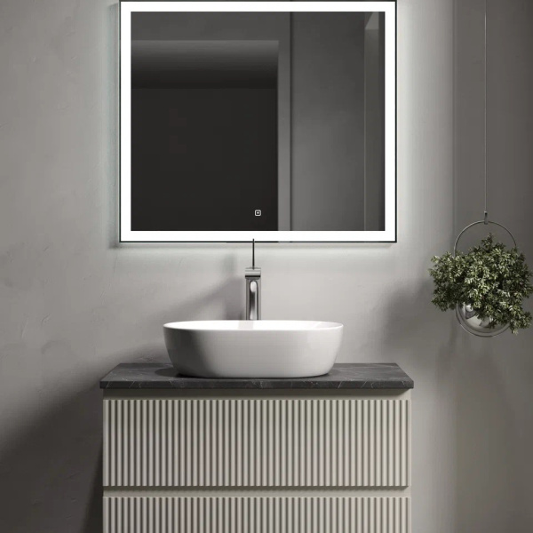 Столешница без отверстия под смеситель Sancos TT80A1 80 см, black sky фото