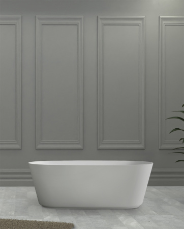 Ванна из искусственого камня Abber Stein AS9606 160x80 белая матовая фото