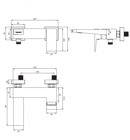Cмеситель для ванны Omnires Fresh FR7130CR фото