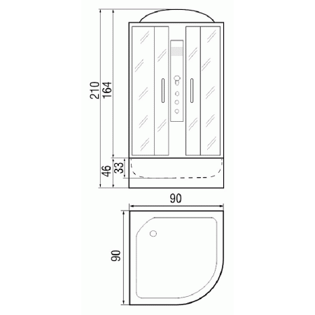 Душевая кабина River Desna 90/46 МТ фото