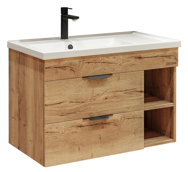 Тумба под раковину Grossman Форта 80 108004 дуб галифакс фото