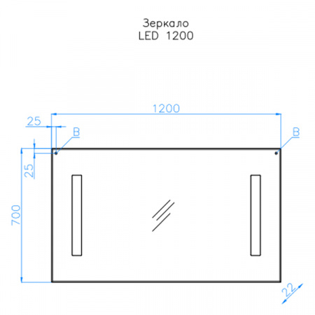 Зеркало Style Line LED 120 фото