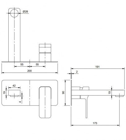 Cмеситель для раковины Omnires Slide SL7715CR хром фото