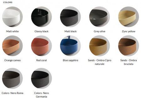 Накладная раковина Artceram Cognac COL003 17 00 nero matt фото