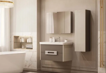 Тумба под раковину Акватон Ар-Деко 85 1A280401DD6E0 кашемир фото