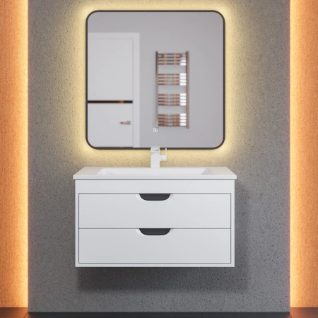 Тумба под раковину Uperwood Modul 80 2930205355 белая/графит фото