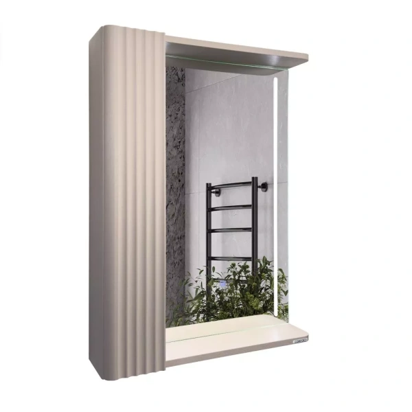 Зеркало-шкаф с подсветкой Comforty Ангара-60 00-00020689 дуб латте фото