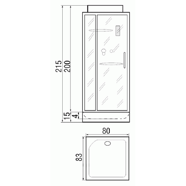 Душевая кабина River Moero 80 фото
