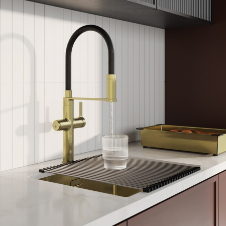 Смеситель для кухни под фильтр Iddis Ikon IKNMGFFi05 матовое золото фото