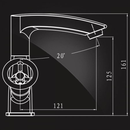 Смеситель для раковины двухвентильный New Wave sigma 1907595 фото