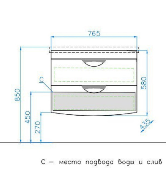 Тумба под раковину Style Line Жасмин-2 80 Люкс, Plus ЛС-000010037 фото