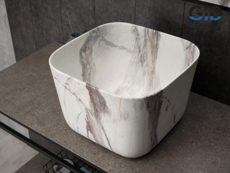 Накладная раковина GID Mnc9301 54480 37x36 под мрамор фото