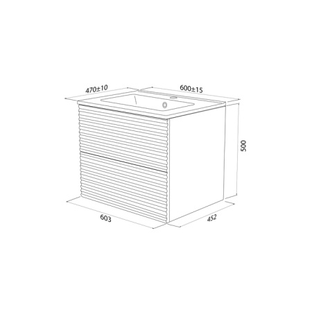Тумба с раковиной Iddis Bild BIL60V0i95K 60 см, дуб светлый фото