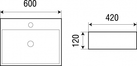 Накладная раковина WeltWasser Elbach ELBACH 2173 60х42 фото