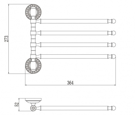 Полотенцедержатель Savol 66H S-06604H фото