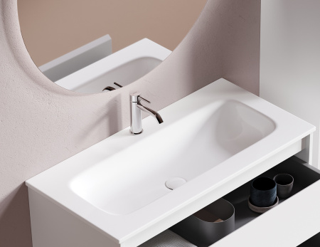 Тумба под раковину Sancos Libra LB90W белая фото