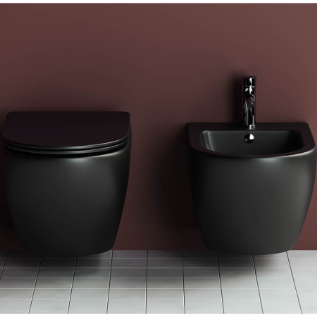 Биде Ceramica Nova Metropol CN4003MB подвесное Черное фото