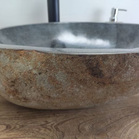 Накладная раковина из речного камня RS0576 (47*39*15) фото