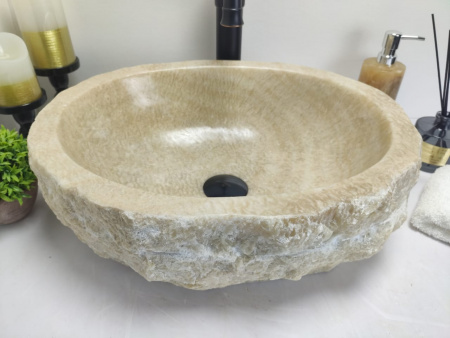 Накладная раковина из оникса Indo Erozy Yellow EO-00041 фото