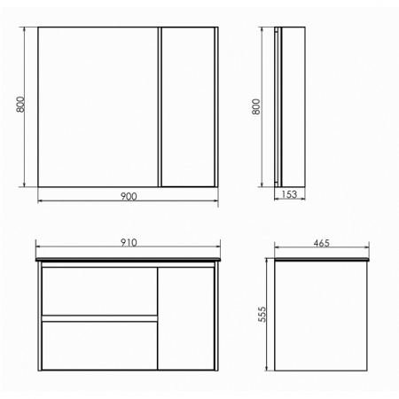 Зеркало-шкаф Comforty Бремен-90 дуб белый фото