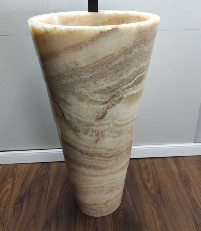 Раковина напольная из оникса Yellow ON-01355 (45*45*90) фото