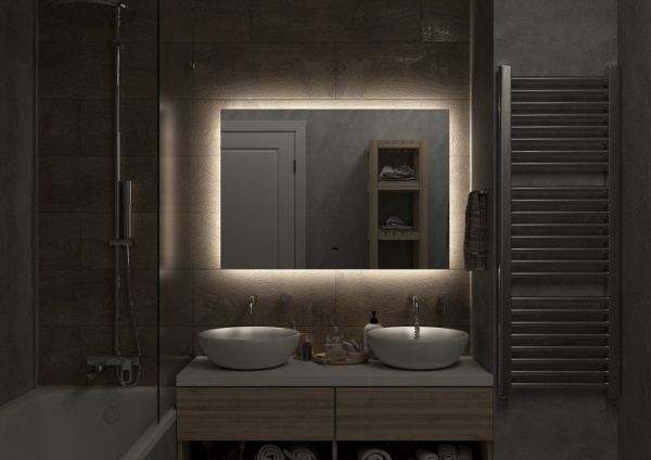 Зеркало с подсветкой Art&Max Perugia AM-Per-1000-800-DS-F 100x80 фото