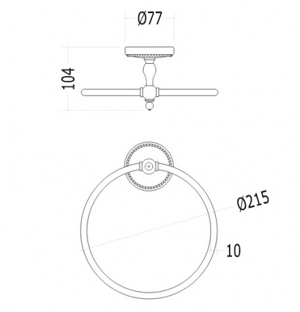 Полотенцедержатель Devon & Devon Dorothy DOR407OT фото