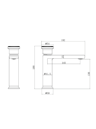 Смеситель для раковины AltroBagno Рикко (Ricco) ALTROBAGNORicco0162MB черный матовый фото