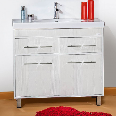 Тумба с раковиной Бриклаер Чили 90 светлая лиственница фото