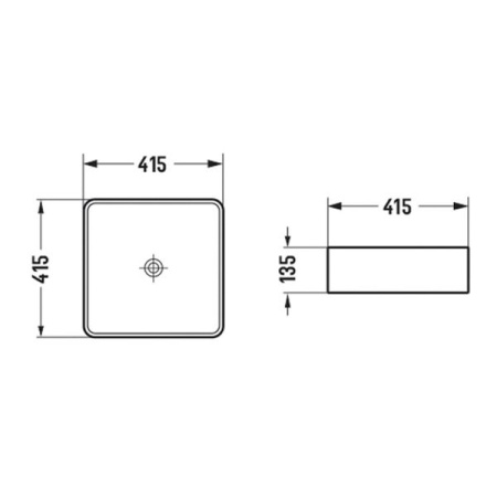 Накладная раковина Comforty 7050D 00-00011950 41x41 фото