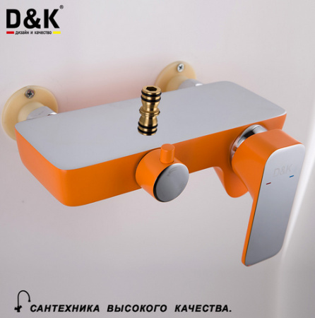 Душевая система (стойка) D&K Kunste Berlin DA1433713A02 хром/оранжевый фото