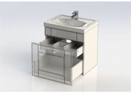 Тумба с раковиной Aquanet Рондо 60 00212620 фото