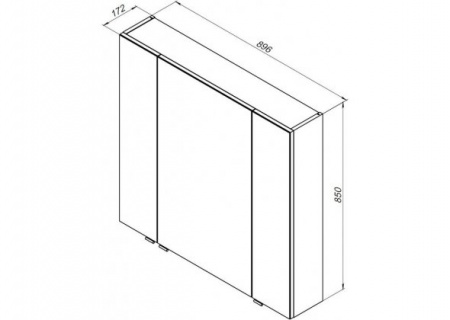 Зеркало-шкаф Aquanet Алвита 90 00240110 фото