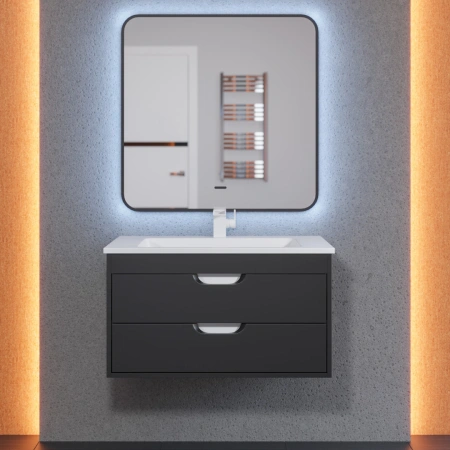 Тумба под раковину Uperwood Modul 80 2930205153 черная фото