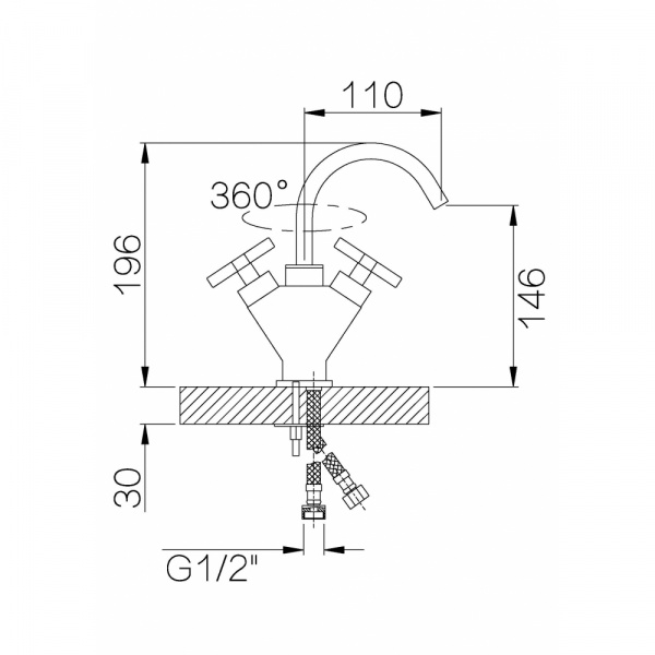 Смеситель для раковины Ganzer Abelard GZ 01011 фото
