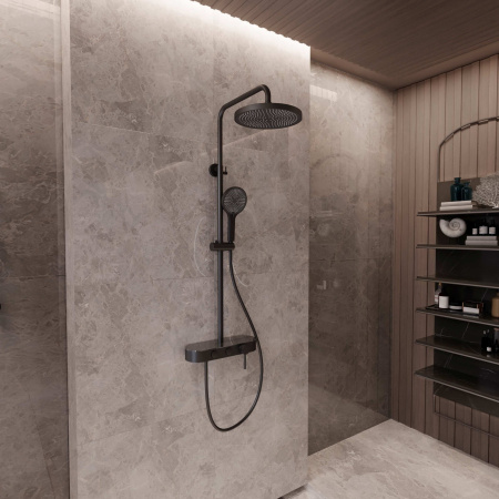 Душевая система Vincea VSFS-402MB черная матовая фото