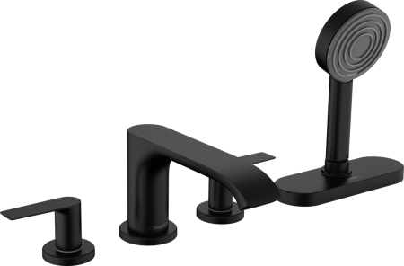 Смеситель на борт ванный Hansgrohe Vivenis 75444670 черный матовый фото