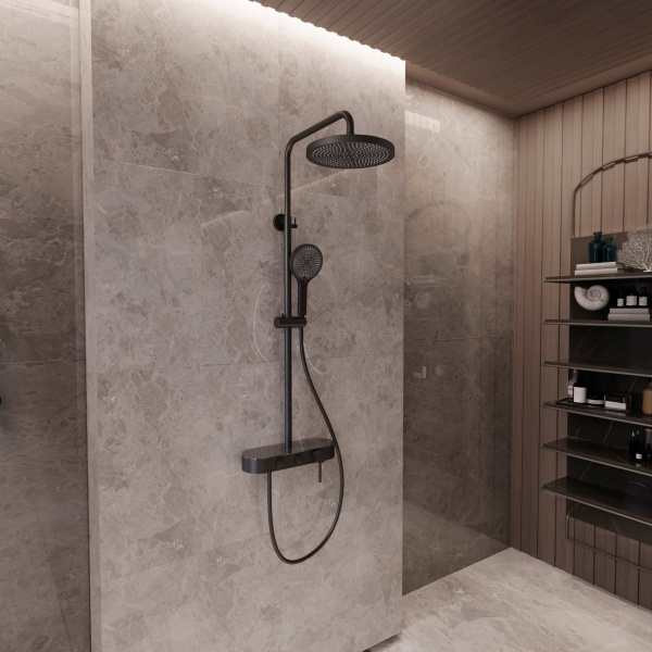 Душевая система Vincea VSFS-402MB черная матовая фото