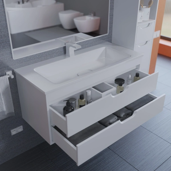 Тумба под раковину Uperwood Modul 100 2930205254 белая фото