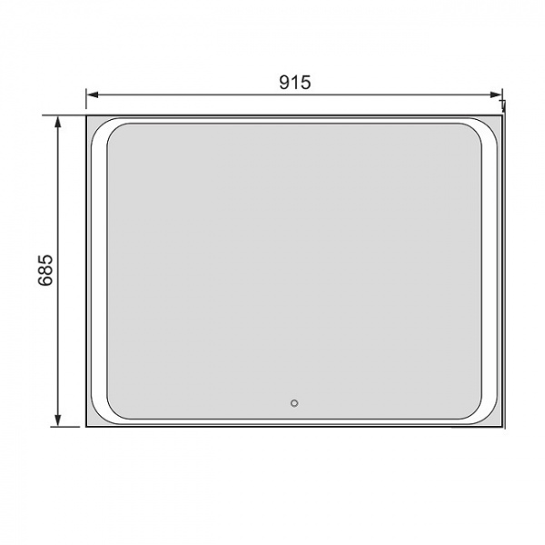 Зеркало с подсветкой Jorno Modul Mоl.02.92/W 100 см фото