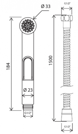 Гигиеническая лейка без смесителя Am.Pm F0202000 фото