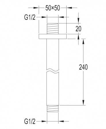 Держатель для верхнего душа Omnires RS31CR фото
