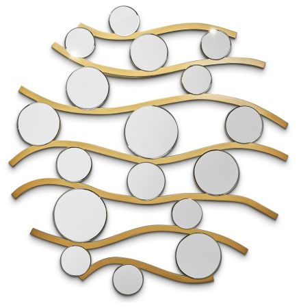 Зеркальное панно Art-Zerkalo Onda MD536GL золото фото