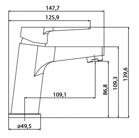 Смеситель для раковины Cezares Lana LANA-LSM1-01-W0 фото