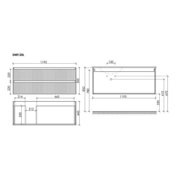 Тумба под раковину Sancos Snob R SNR120LCE Beige Soft фото