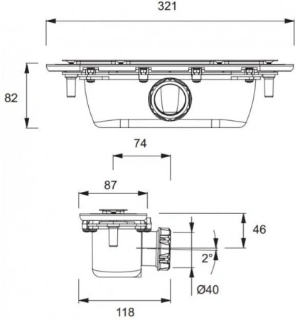 Сифон для поддона Jacob Delafon Surface E62622-NF фото