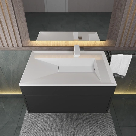 Раковина Uperwood Lotus 80 35490000000 белая глянцевая фото